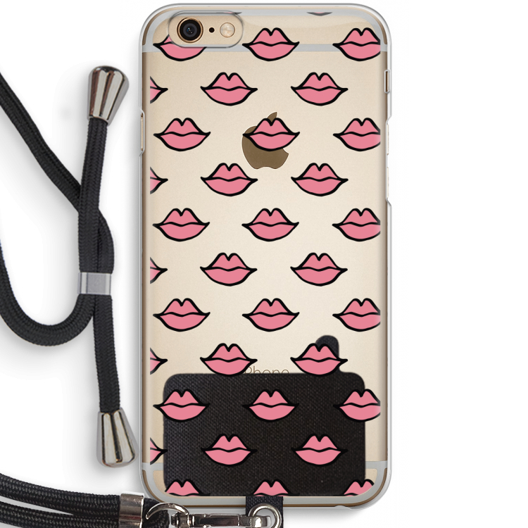Lipjes: iPhone 6 / 6S Transparant Hoesje met koord