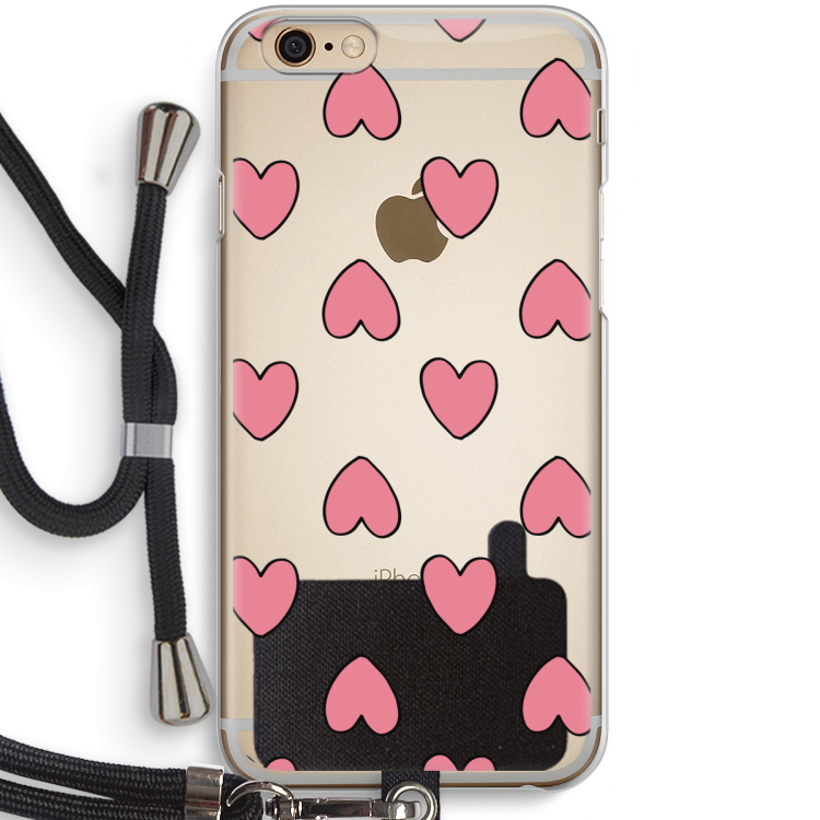 Ondersteboven verliefd: iPhone 6 / 6S Transparant Hoesje met koord