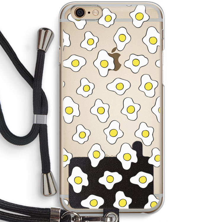 Spiegeleitjes: iPhone 6 / 6S Transparant Hoesje met koord