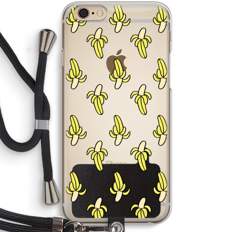 Bananas: iPhone 6 / 6S Transparant Hoesje met koord