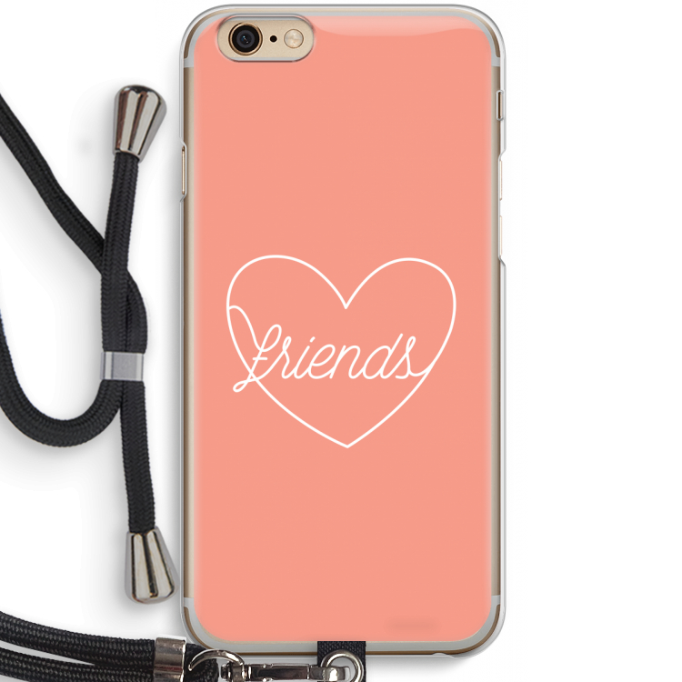 Friends heart: iPhone 6 / 6S Transparant Hoesje met koord