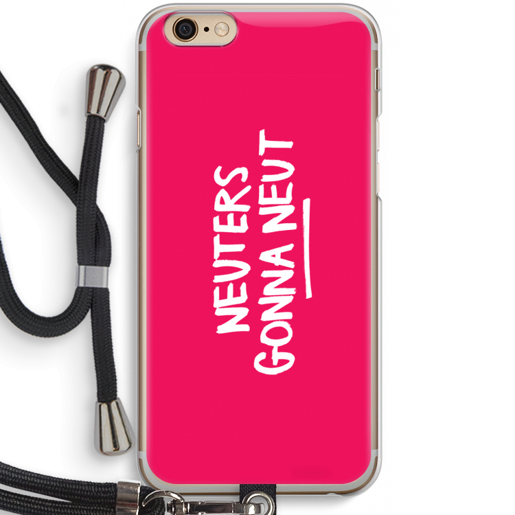 Neuters (roze): iPhone 6 / 6S Transparant Hoesje met koord