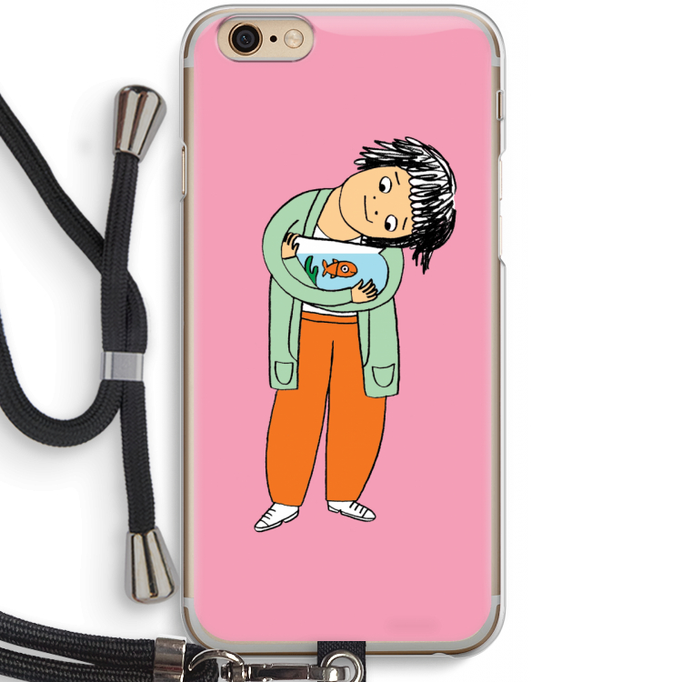Visknuffel: iPhone 6 / 6S Transparant Hoesje met koord