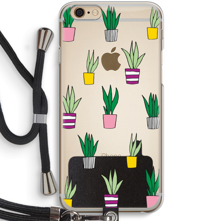 Sanseveria: iPhone 6 / 6S Transparant Hoesje met koord