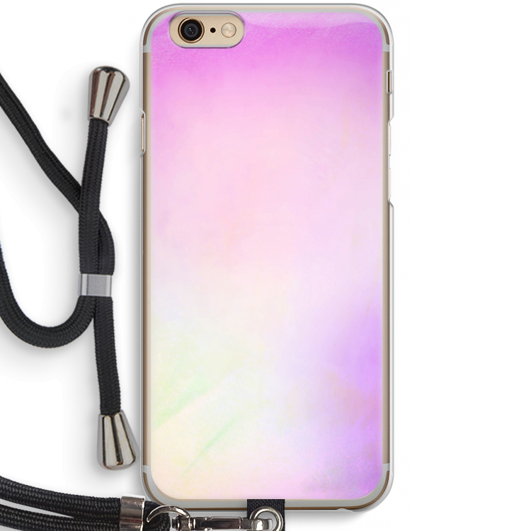 Flow mist pastel: iPhone 6 / 6S Transparant Hoesje met koord