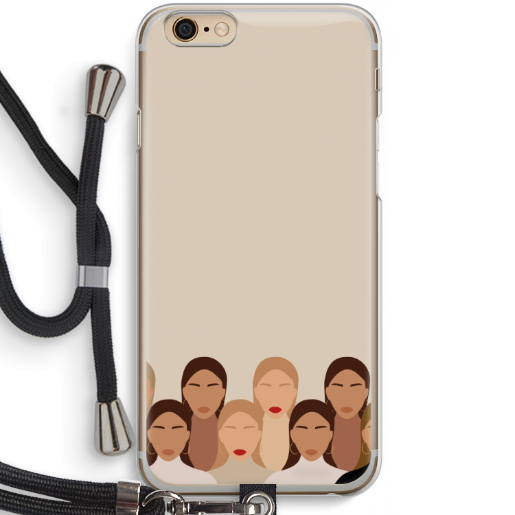 Girls girls girls: iPhone 6 / 6S Transparant Hoesje met koord