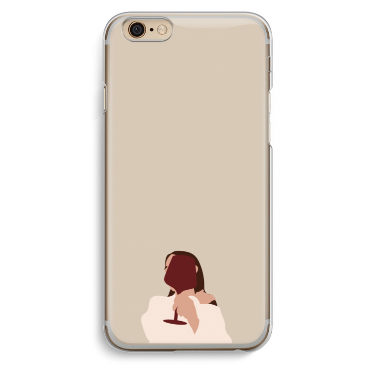 I drink wine: iPhone 6 / 6S Transparant Hoesje