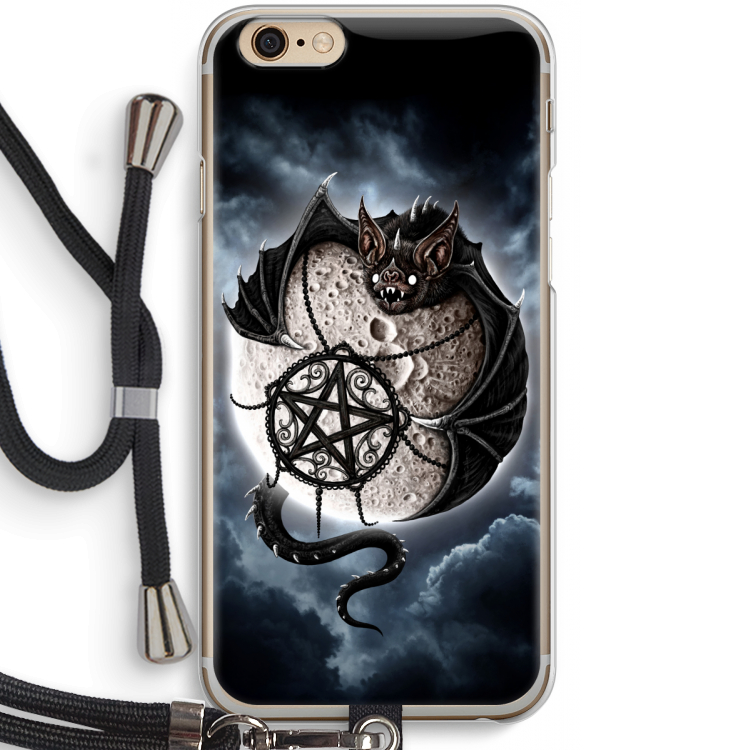 Volle maan: iPhone 6 / 6S Transparant Hoesje met koord