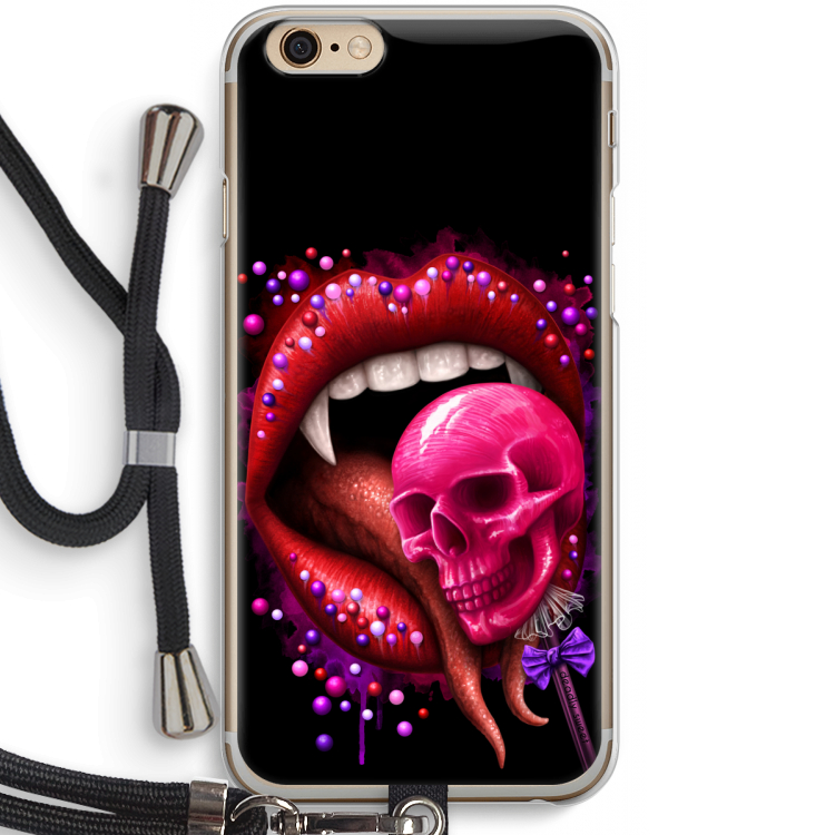 Dodelijk zoet: iPhone 6 / 6S Transparant Hoesje met koord