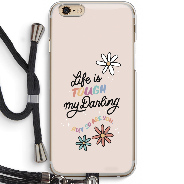Tough Life: iPhone 6 / 6S Transparant Hoesje met koord