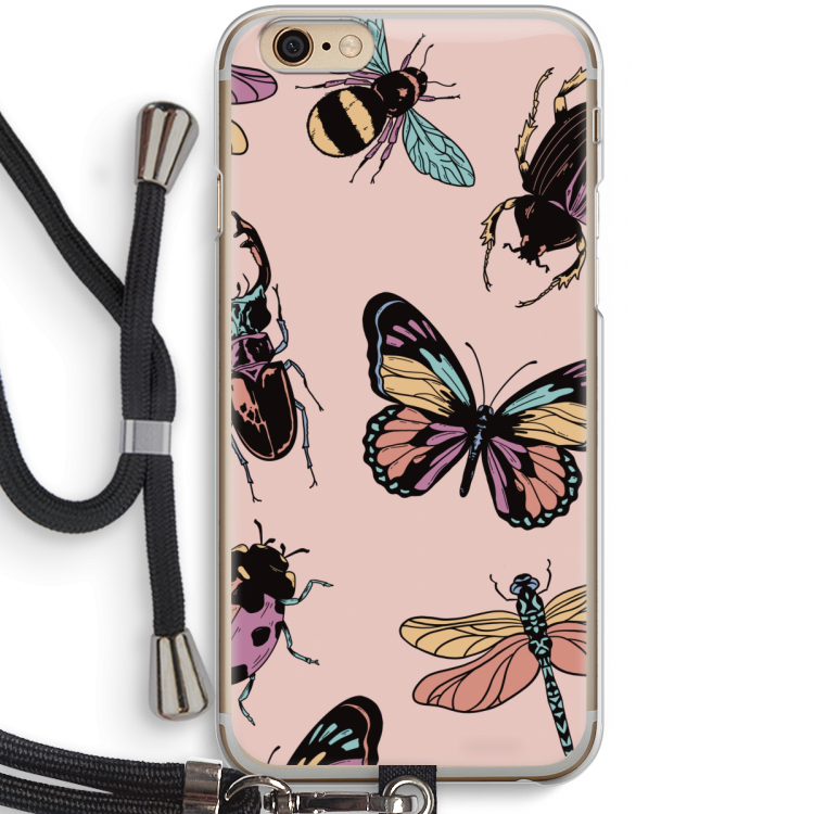 Tiny Bugs: iPhone 6 / 6S Transparant Hoesje met koord