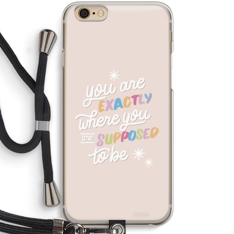 Right Place: iPhone 6 / 6S Transparant Hoesje met koord