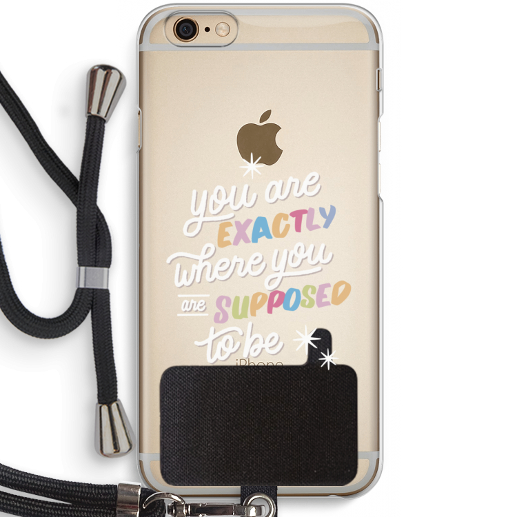Right Place: iPhone 6 / 6S Transparant Hoesje met koord