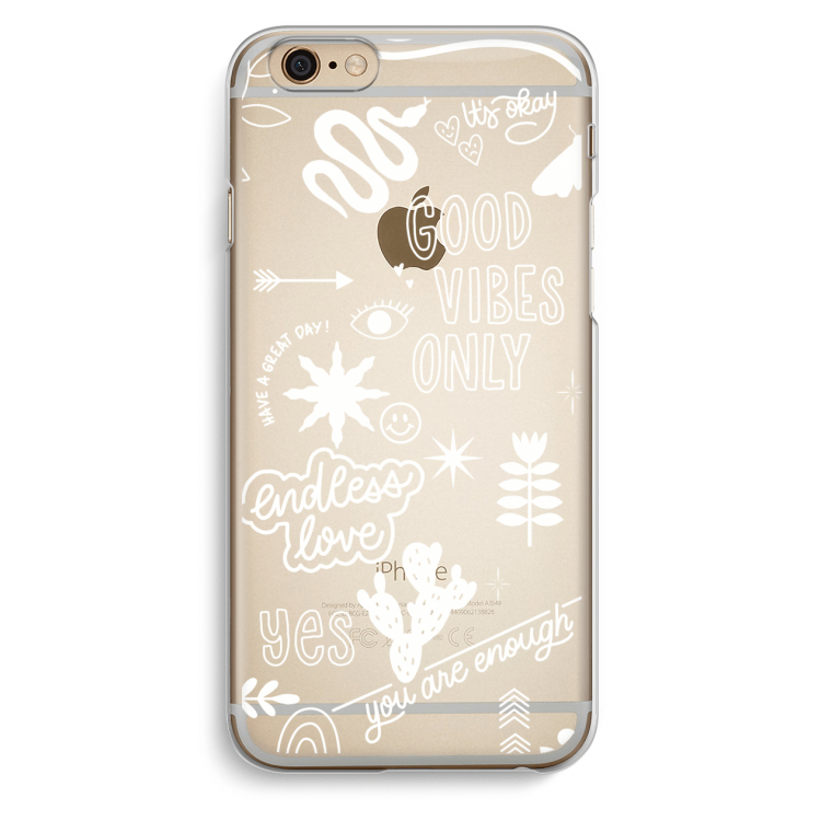 Good vibes: iPhone 6 / 6S Transparant Hoesje