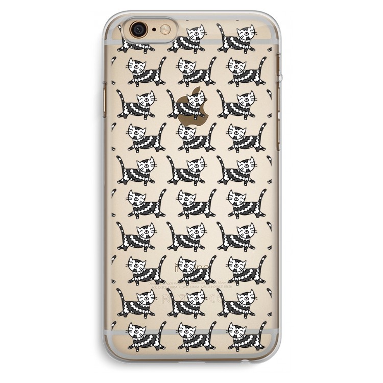 Zwarte poes: iPhone 6 Plus / 6S Plus Transparant Hoesje
