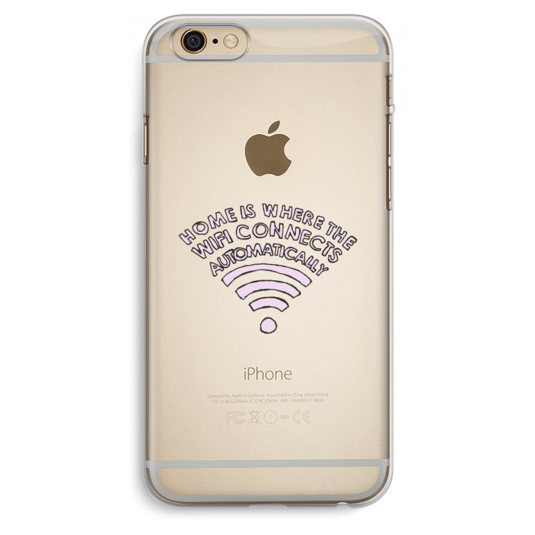 Home Is Where The Wifi Is: iPhone 6 Plus / 6S Plus Transparant Hoesje