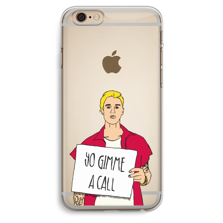 Gimme a call: iPhone 6 Plus / 6S Plus Transparant Hoesje