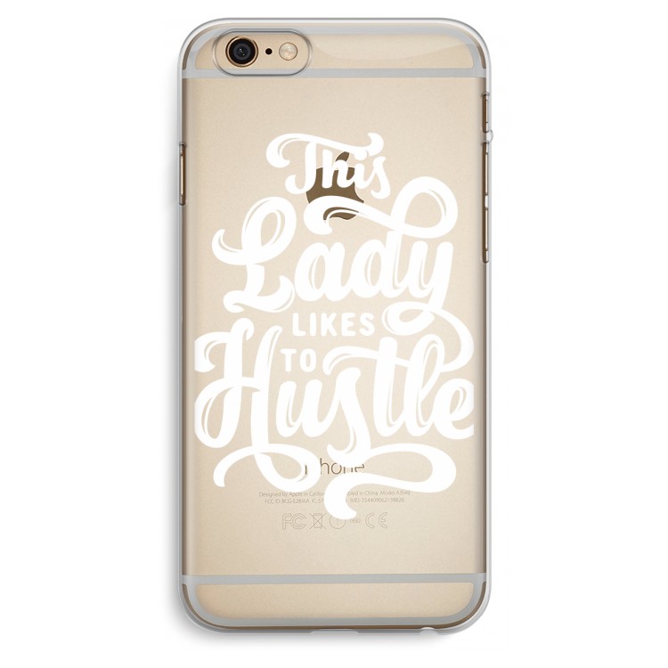 Hustle Lady: iPhone 6 Plus / 6S Plus Transparant Hoesje