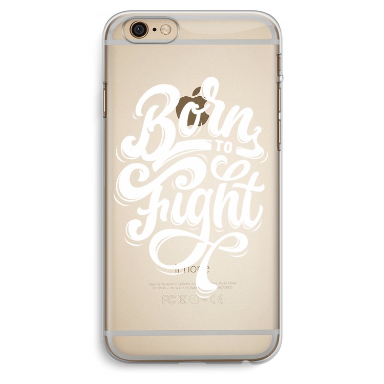 Born to Fight: iPhone 6 Plus / 6S Plus Transparant Hoesje