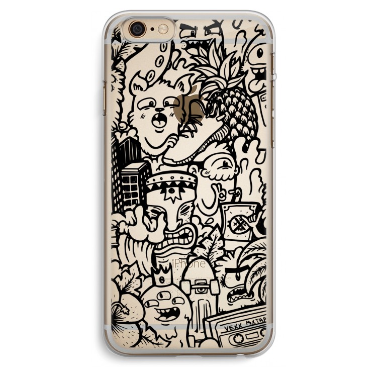 Vexx Black Mixtape: iPhone 6 Plus / 6S Plus Transparant Hoesje