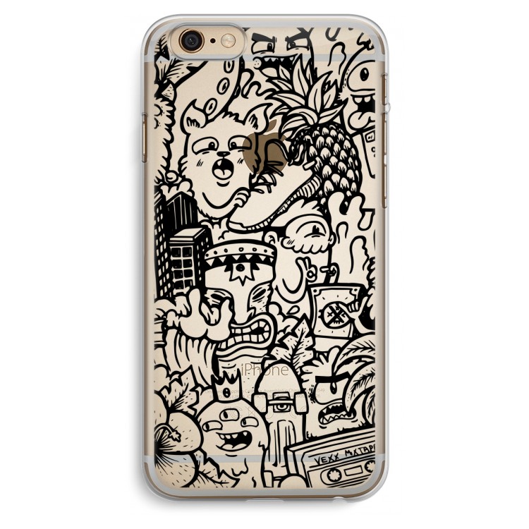 Vexx Black Mixtape: iPhone 6 Plus / 6S Plus Transparant Hoesje