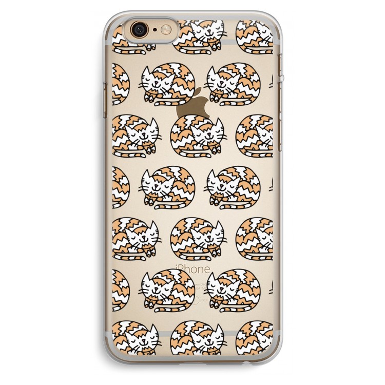 Slapende poes: iPhone 6 Plus / 6S Plus Transparant Hoesje