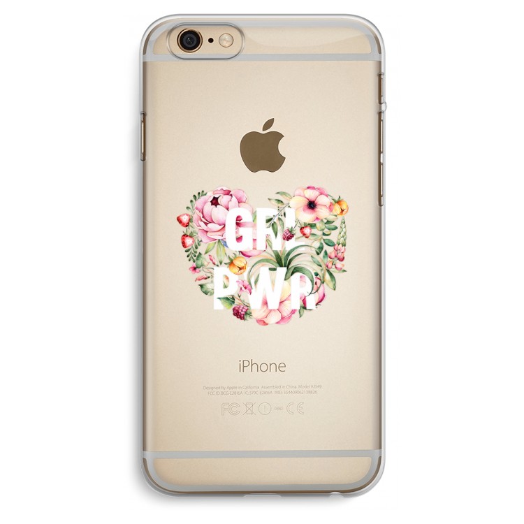 GRL PWR Flower: iPhone 6 Plus / 6S Plus Transparant Hoesje