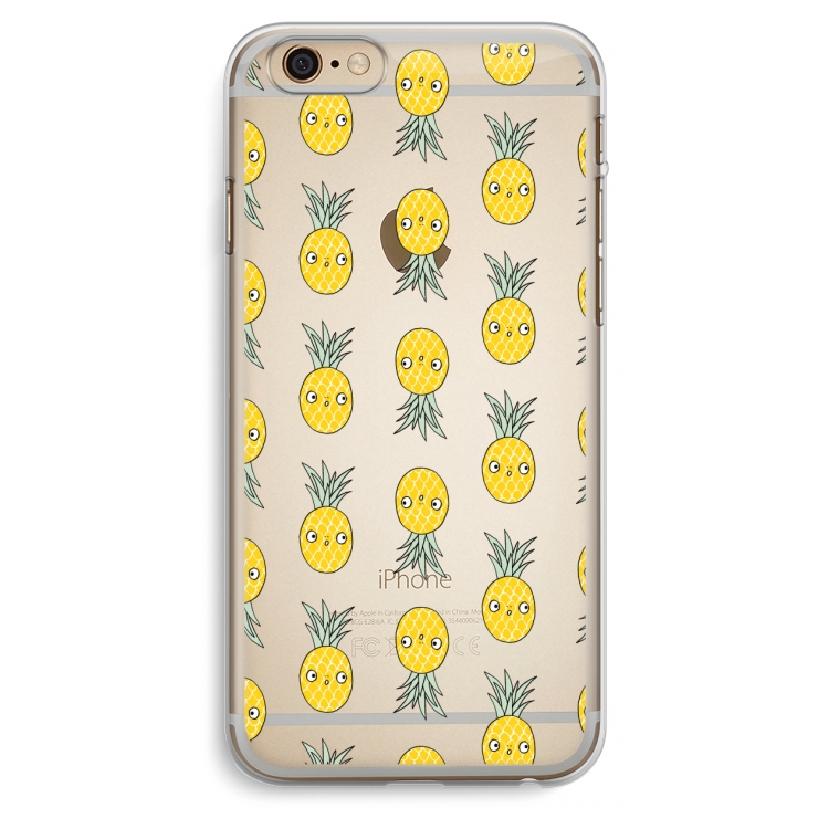 Ananas: iPhone 6 Plus / 6S Plus Transparant Hoesje