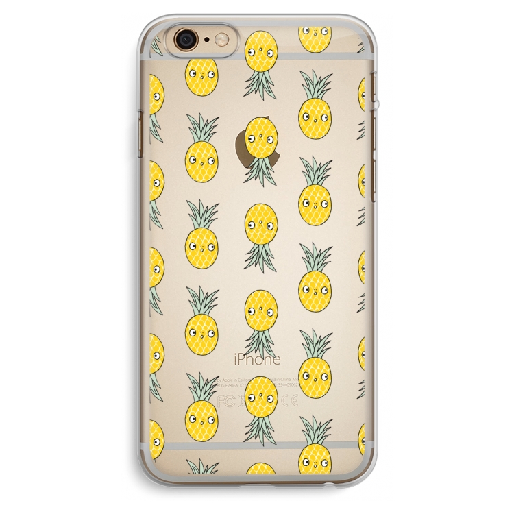 Ananas: iPhone 6 Plus / 6S Plus Transparant Hoesje