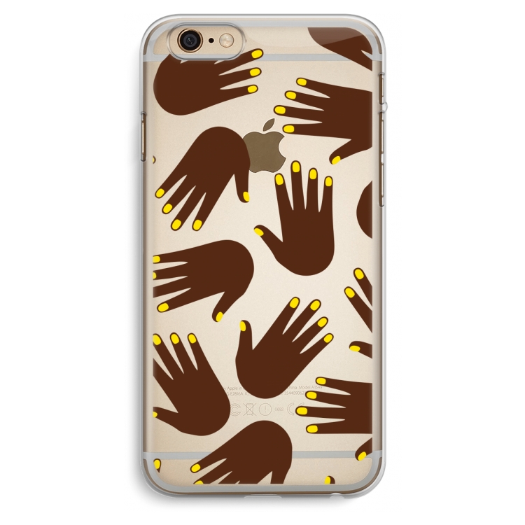 Hands dark: iPhone 6 Plus / 6S Plus Transparant Hoesje