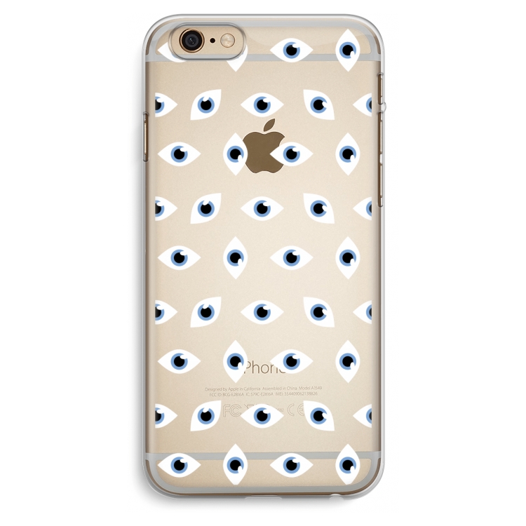 Eyes pattern: iPhone 6 Plus / 6S Plus Transparant Hoesje