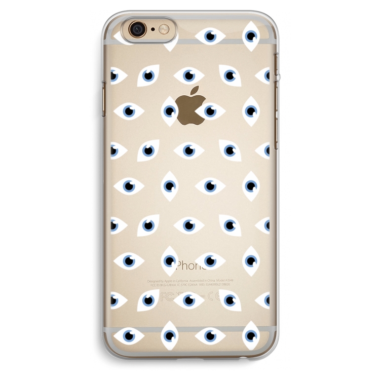 Eyes pattern: iPhone 6 Plus / 6S Plus Transparant Hoesje