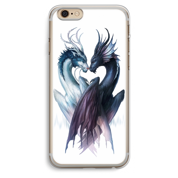 Yin Yang Dragons: iPhone 6 Plus / 6S Plus Transparant Hoesje