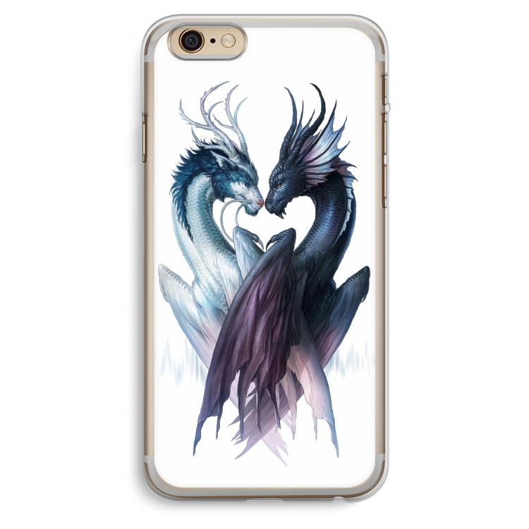 Yin Yang Dragons: iPhone 6 Plus / 6S Plus Transparant Hoesje