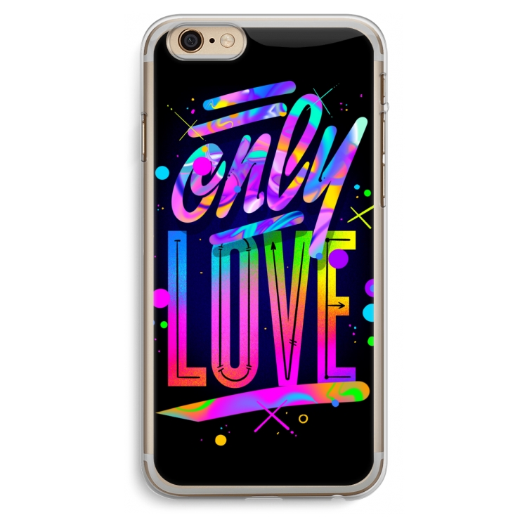 Only Love: iPhone 6 Plus / 6S Plus Transparant Hoesje