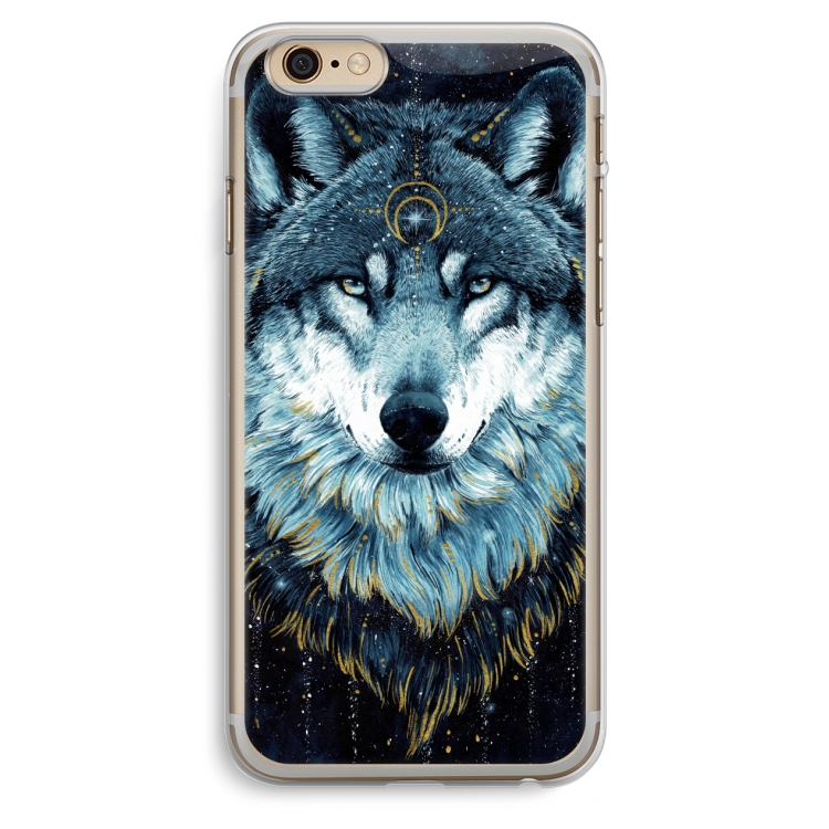 Darkness Wolf: iPhone 6 Plus / 6S Plus Transparant Hoesje