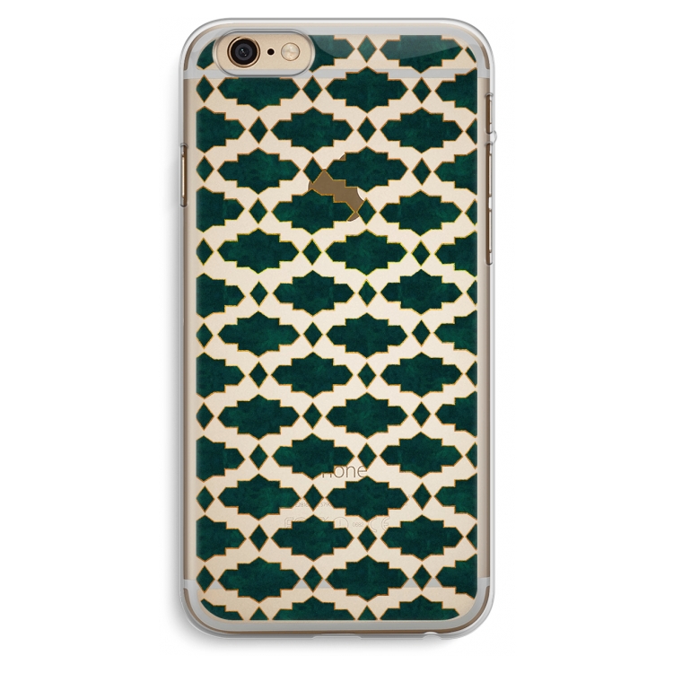 Moroccan tiles: iPhone 6 Plus / 6S Plus Transparant Hoesje