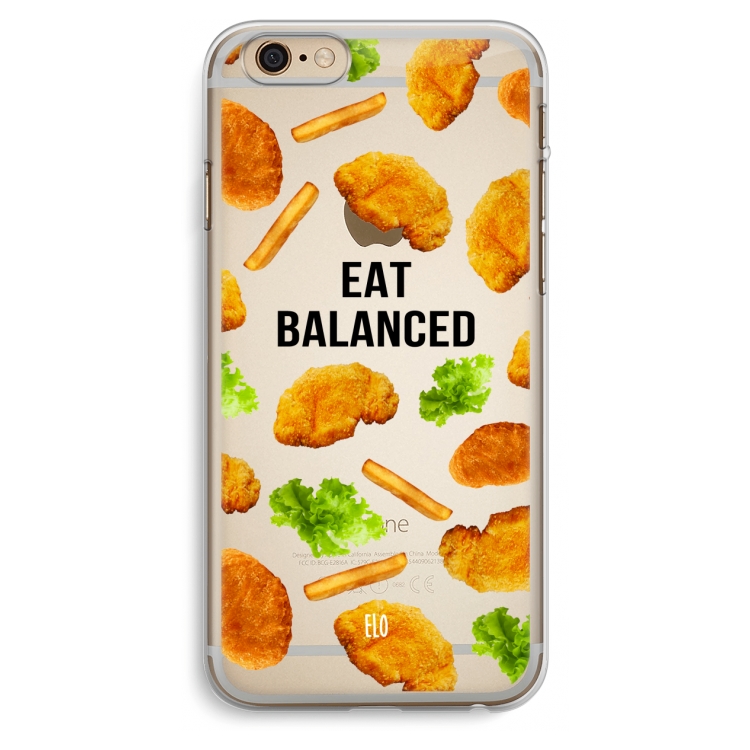 Eat Balanced: iPhone 6 Plus / 6S Plus Transparant Hoesje