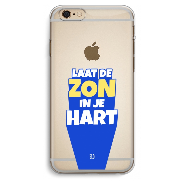 Laat de zon in je hart: iPhone 6 Plus / 6S Plus Transparant Hoesje