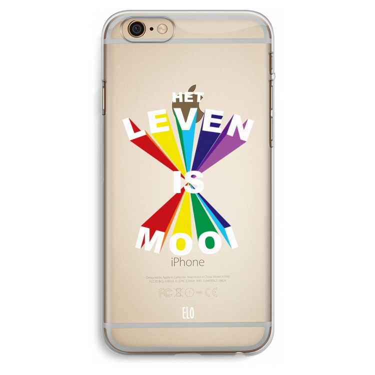 Het Leven Is Mooi: iPhone 6 Plus / 6S Plus Transparant Hoesje