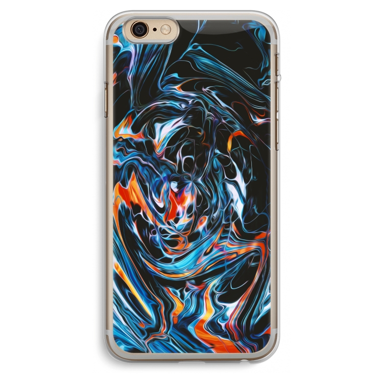 Black Unicorn: iPhone 6 Plus / 6S Plus Transparant Hoesje