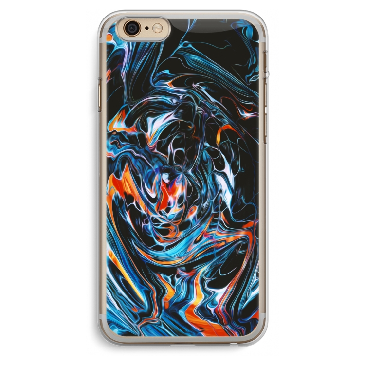 Black Unicorn: iPhone 6 Plus / 6S Plus Transparant Hoesje