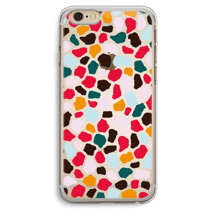 Colored Giraffe: iPhone 6 Plus / 6S Plus Transparant Hoesje
