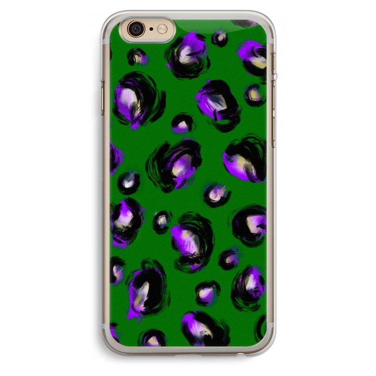 Green Cheetah: iPhone 6 Plus / 6S Plus Transparant Hoesje