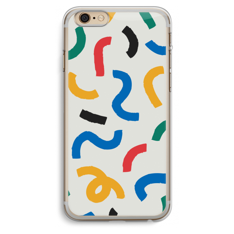 Illustratieve pop 2: iPhone 6 Plus / 6S Plus Transparant Hoesje