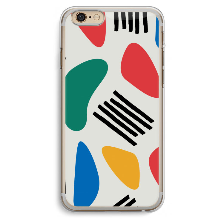 Illustratieve pop 1: iPhone 6 Plus / 6S Plus Transparant Hoesje