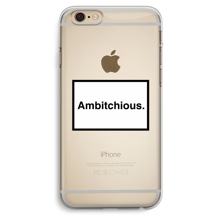 Ambitchious: iPhone 6 Plus / 6S Plus Transparant Hoesje