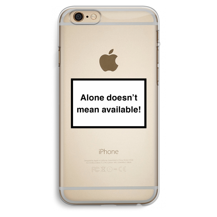 Alone: iPhone 6 Plus / 6S Plus Transparant Hoesje