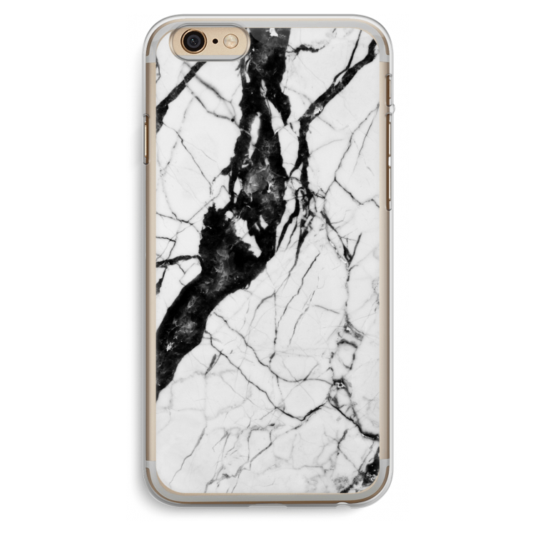 Witte marmer 2: iPhone 6 Plus / 6S Plus Transparant Hoesje