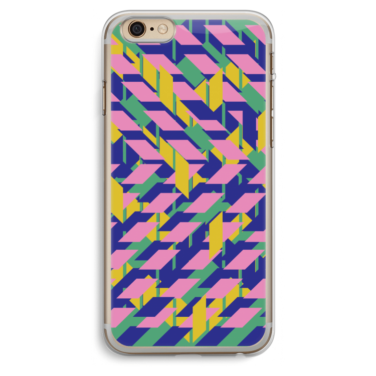 Skew Blush 1: iPhone 6 Plus / 6S Plus Transparant Hoesje